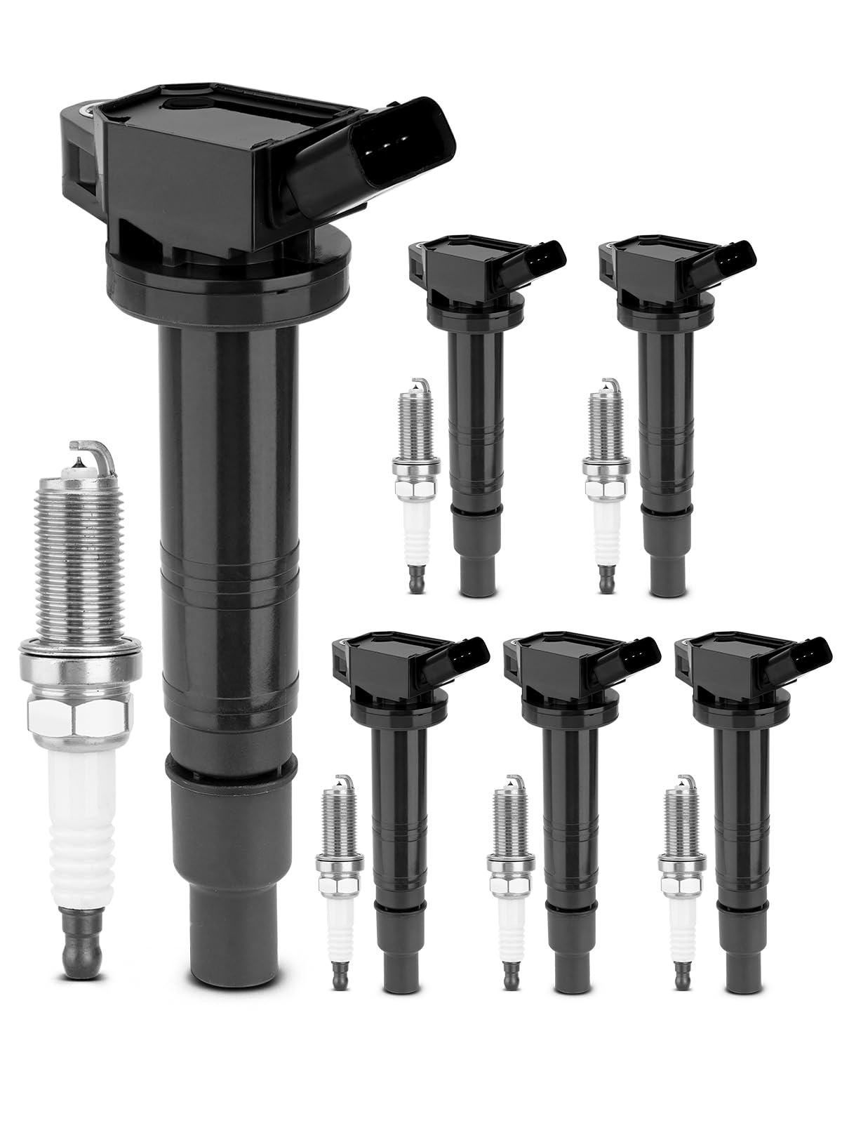 Photo 1 of 6PCS UF495 Ignition Coils & 6176 Double Iridium Spark Plug Compatible with Toyota Camry 2006-2011, Tacoma 2005-2015, FJ Cruiser 2007-2009, 4Runner 2003-2009 Replace# 90919-02248 90919-02260 5C1419