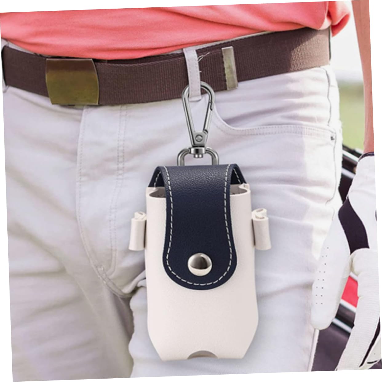 Borsa da Golf 2 Pezzi Custodia Porta Pallina Porta Tee Portatile