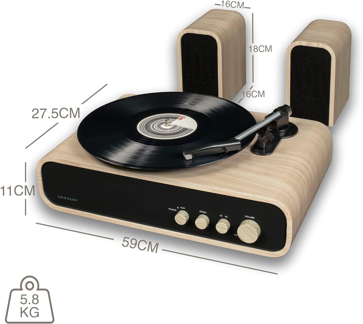 Crosley Gig Tourne-disque Bluetooth Nature