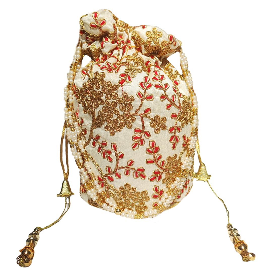 flihaut Beautiful Ethnic Potli Bag with Beadwork for Women, Girls, Weddings, Return Gift, Parties-picture-20
