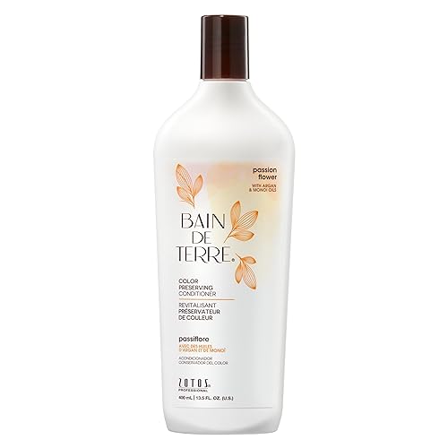 Bain de Terre Acondicionador preservador de color de flor de la pasión, hidratación lujosa para colores vibrantes y protección contra la