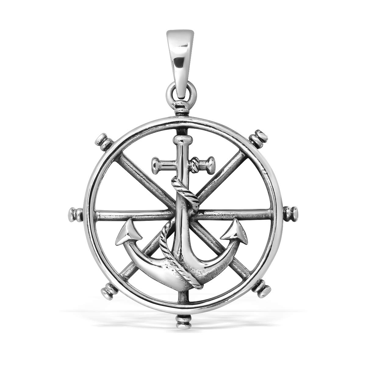 Pendentif Ancre Et Cœur En Argenté — 23x19 Mm — Neuf Sans Emballage
