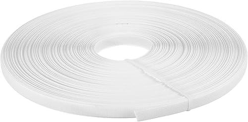 uxcell Deshuesado para coser, 1 pieza de 50 yardas y 0.472 in corsé de poliéster de alta densidad para vestido de novia, vestido de novia (blanco)