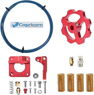 Ucreate Creality Capricorn Bowden Tubing 1.75mm 1M All Metal Ender 3 V2 Extruder Pneumatic Couplers Bed-Level Springs for Ender 3/Ender 3 V2/ Ender 3 Pro/Ender 5 Pro 3D Printer