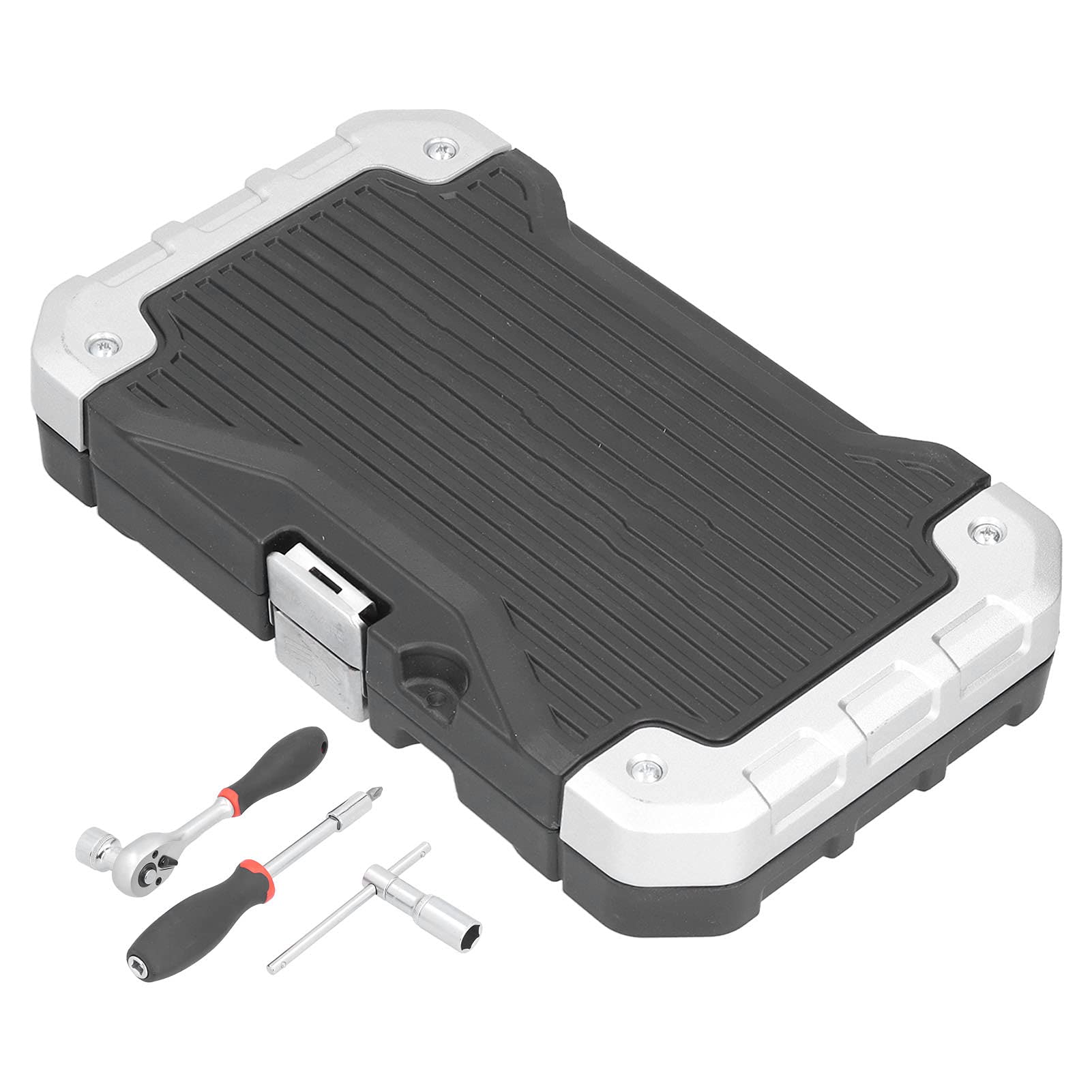 Ejoyous FIXMAN Set di Chiavi a Bussola, Set di Chiavi a Bussola e Cricchetto CR V 42 Pezzi 1 4 Pollici con Bussole da 4 a 14 Mm, Accesso a 360 Gradi, Custodia per Riparazioni Auto Meccaniche di Garage