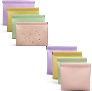 8 PCS Soft Purse Pouches Set for Women, Multiple Sizes & Color | 2 Sizes Small Makeup Bag for Purse, Magnetic Leather Makeup Pouches, Mini Travel Cosmetics Pouches, Coin Pouch, Lipstick Case