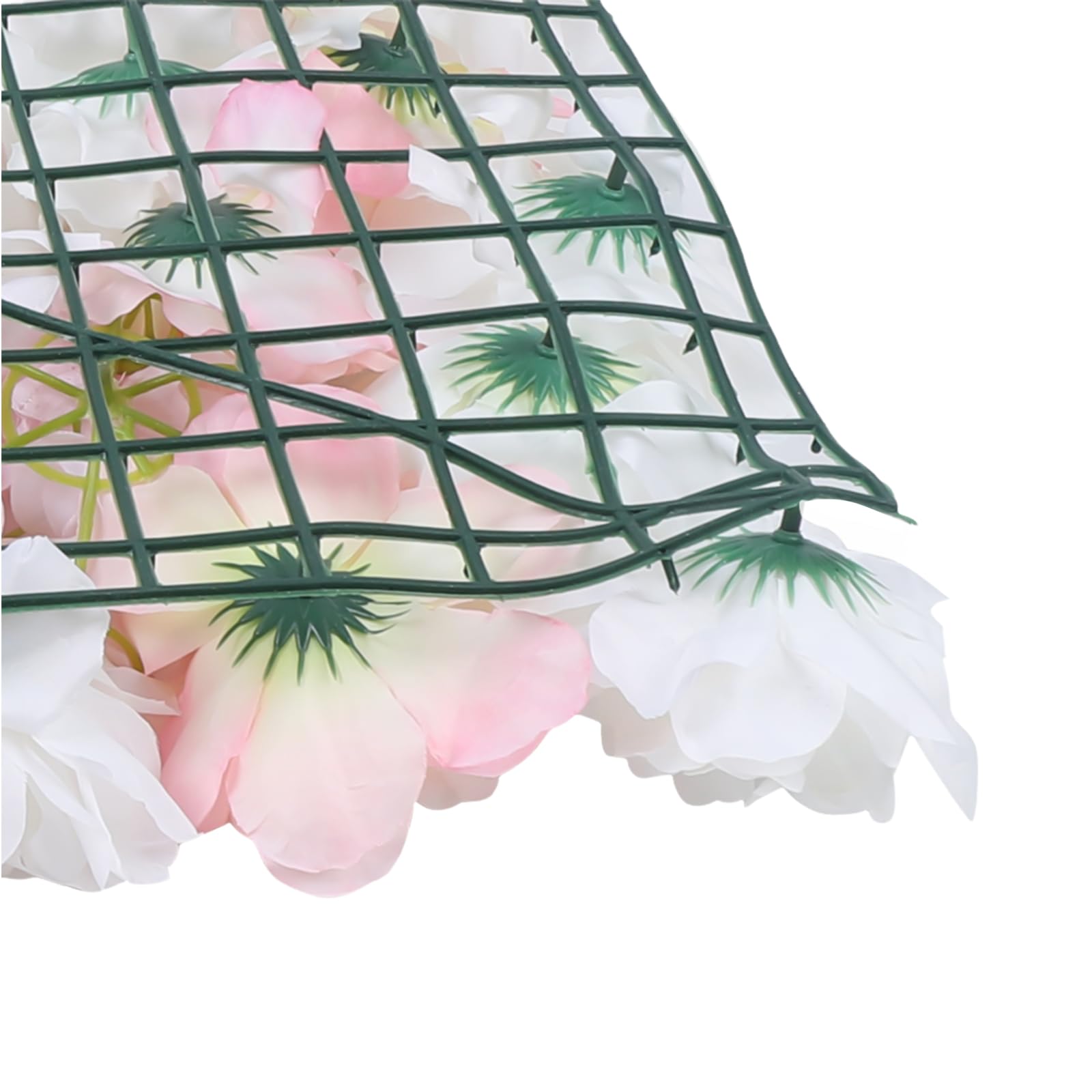 20 pannelli di fiori artificiali, pannello di fiori finti rosa con rose e piante acquatiche, decorazione fiori artificiali, sfondo floreale, decorazione da parete 3D per matrimoni, balconi, giardini