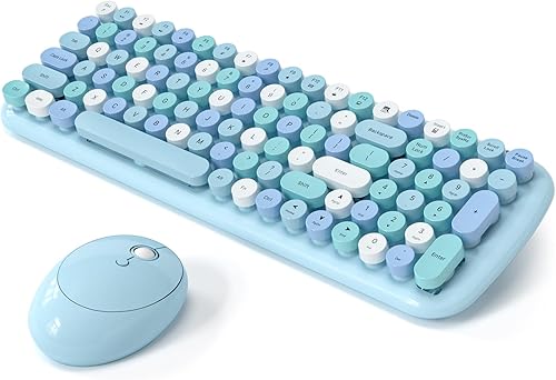 Miniatura 13 de Combo de teclado y mouse inalámbricos para Windows, teclado inalámbrico externo de tamaño completo 2.4G, mouse compacto, 8 teclas multimedia y