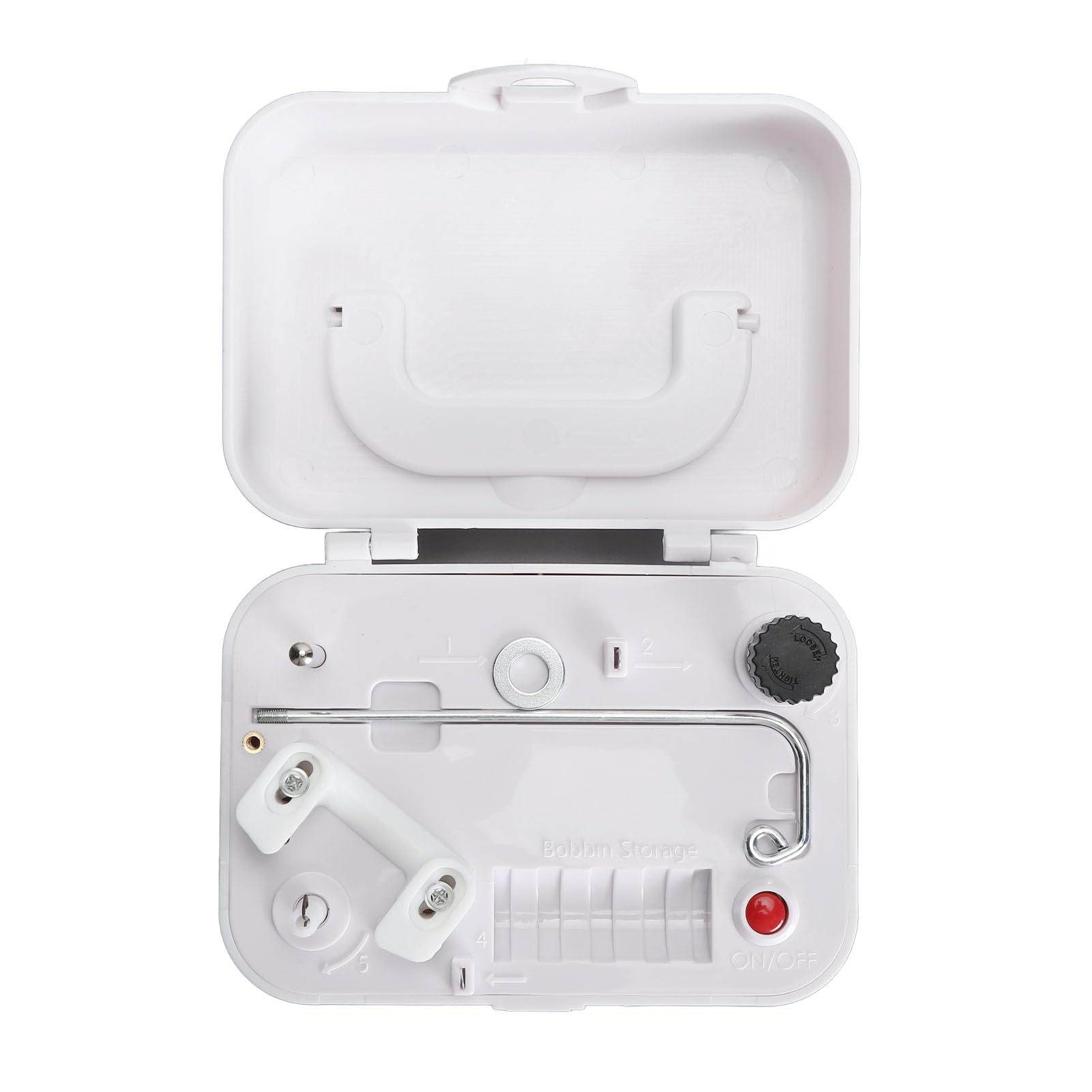 Bobinadora, Bobinadora Automática Profesional para Coser, Bobinadora Lateral de Alta Velocidad con Cerradura y Mango Oculto, Bobinadora Eléctrica Portátil para Uso Artesanal
