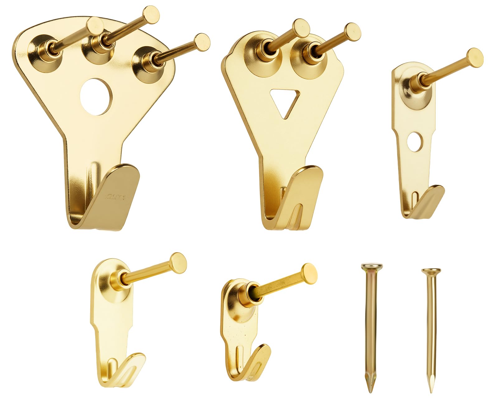 YHYZ Picture Hooks Heavy Duty, Picture Hanging Kit: Hangers (75 50 30 20 10 lbs) + Nails, Hanging Clock Photo Mirror Painting