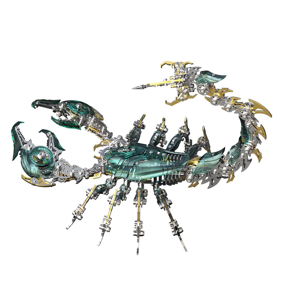3D Metall Puzzle Steampunk Kriegsskorpion für Erwachsene, DIY Montage Mechanisches Tiere Puzzle Modell für Desktop Ornaments & Geschenke (1073 Teile)