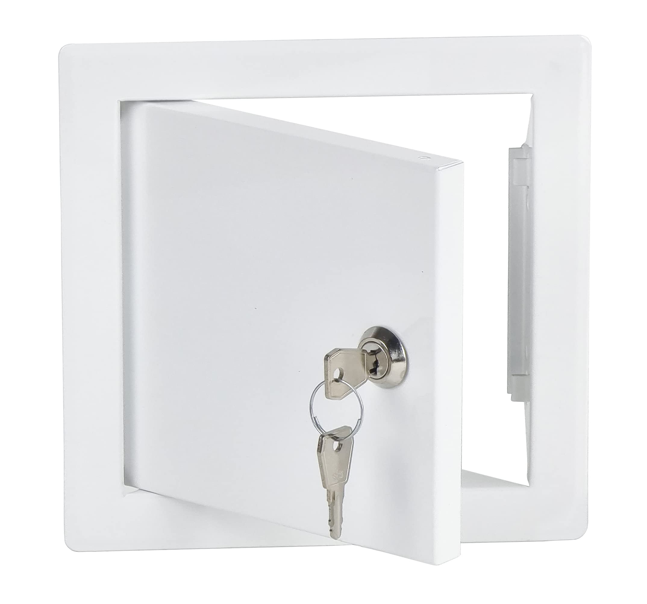 Blanco 15x15 cm Puerta de Inspección, Trampillas de Revision de Mantenimiento de Acero con Llave 150x150mm