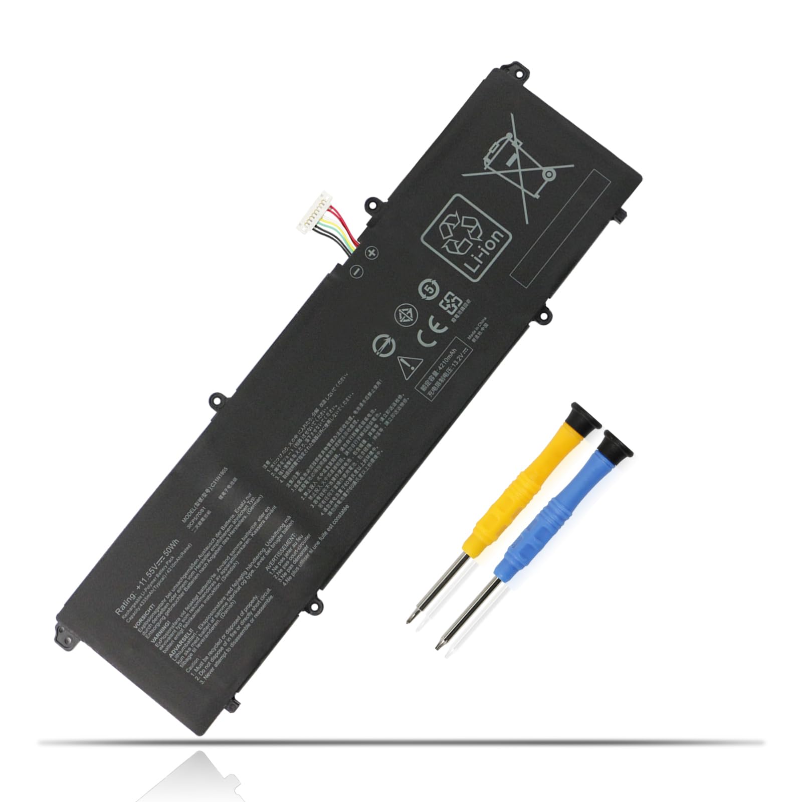 Batteria 50Wh C31N1905 Per Asus VivoBook S13/S14/S15 – 11.55V Li-Polymer, Con Protezioni Multiple, Cella Di Grado A