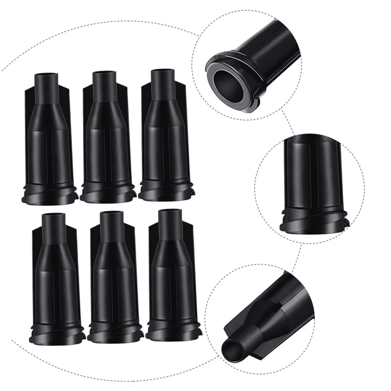Zerodeko 9 Sätze Luer Lock Kappen Dispensing Kappen Mit Schraubgewinde Wiederverwendbar Für Präzise Flüssigkeitsabgabe Kompatibel Mit Verschiedenen Spritzenspezifikationen 250 Stück * 9