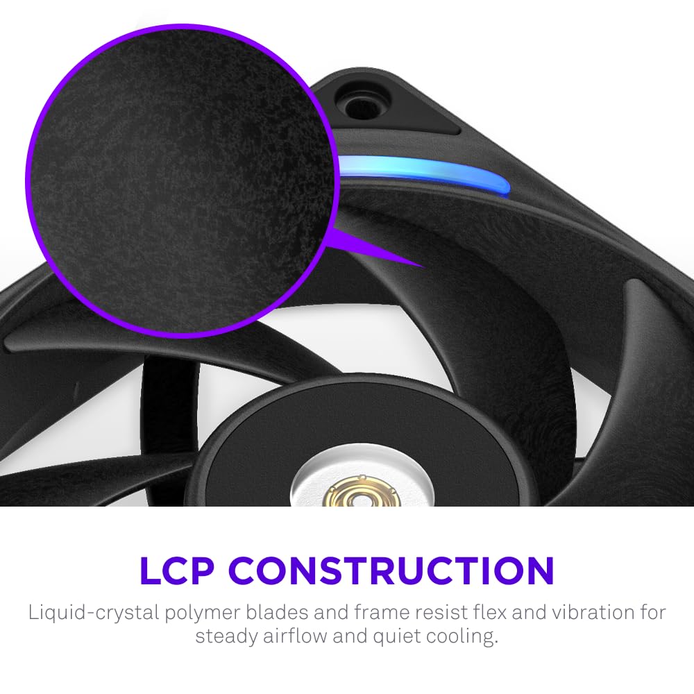 NZXT F240X - Wentylator Wydajnościowy RGB PWM single-frame 240mm - Czarny | Zestaw single-frame 240mm z dwoma wentylatorami RGB 120mm. Maks. airflow i ciśnienie statyczne, podświetlenie przez CAM.
