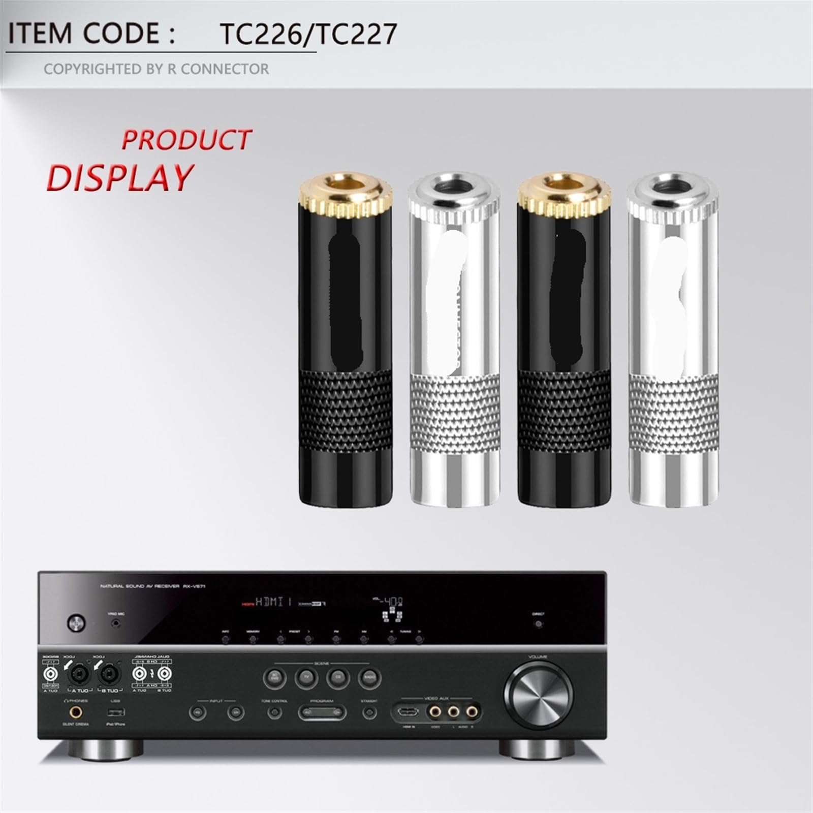 100 Uds Audio 3,5 MM Jack 3 polos conector hembra estéreo 1/8 "conector de auriculares conector de cable de 3,5 MM adaptador de auriculares (Size : Black)