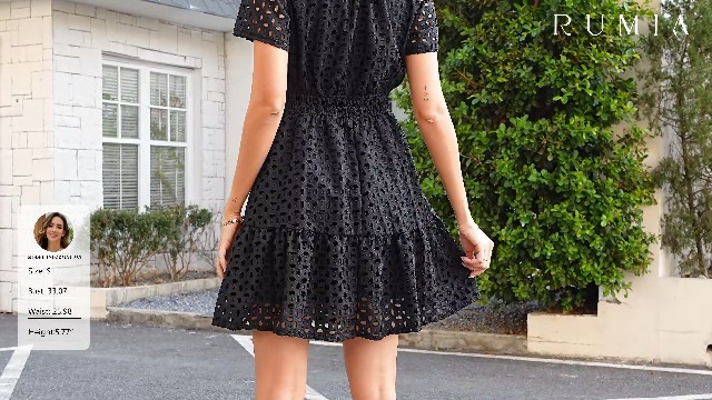 RUMIA Summer Dresses for Women 2026 V Neck Eyelet A Line Beach