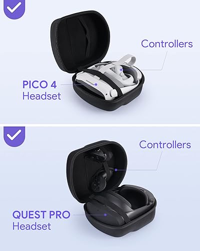 Miniatura 2 de YINKE Funda para Oculus Quest 2 con correa Elite, funda protectora de viaje, bolsa de almacenamiento