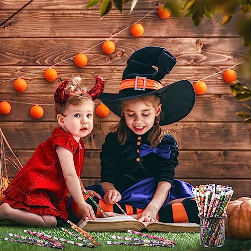 LOMIMOS 120 lápices Halloween multicolor con borrador miniatura 6