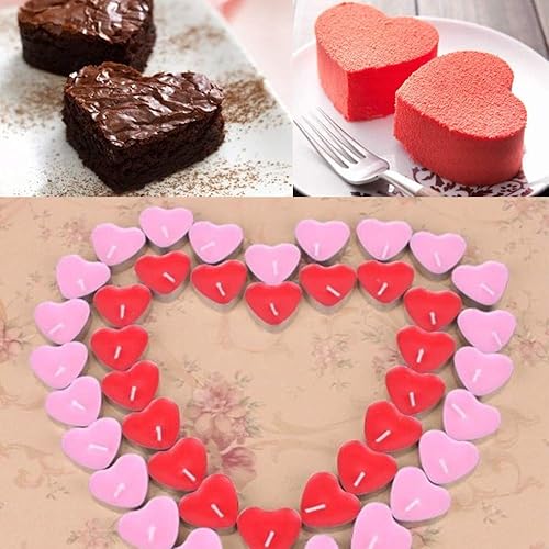 Miniatura 6 de EORTA Columna de tubo de silicona en forma de corazón, vela de jabón hecha a mano, para chocolate, pastel, mousse, pan, herramientas para hornear,