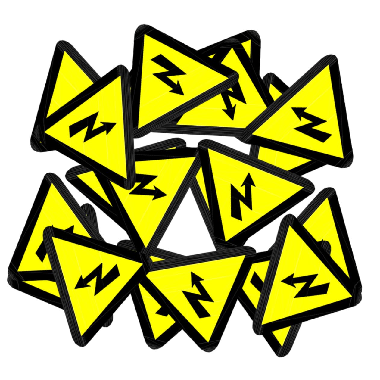 Cabilock Lot de 25 Autocollants de Danger Électrique Jaune pour Panneau Haute Tension, Adhésifs de Sécurité pour Boîte Électrique en Usine ou École