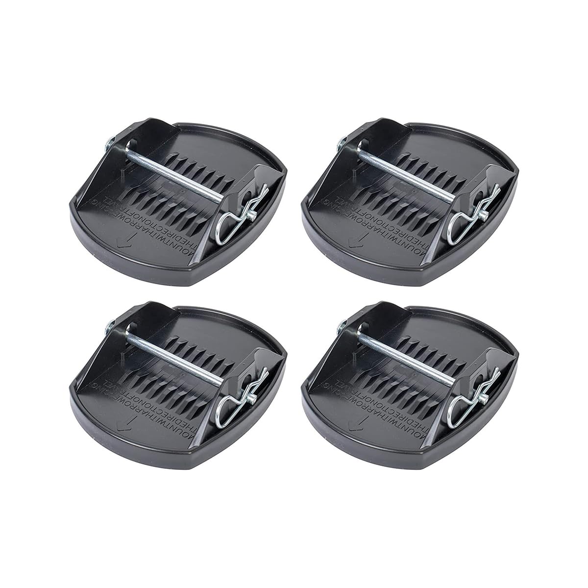 JNNJ 4 Pièces Caravan Jack Pads, Coussinets De Cric De Caravane Avec Goupilles, Coussinets Pieds Caravane Robustes, Accessoires Stabilisation Pour Camping-Cars Empêcher L'enfoncement Dans Un Sol Mou