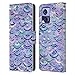 Head Case Designs Officially Licensed Micklyn Le Feuvre Mosaic in Amethyst and Lapis Lazuli Marble Patterns Leather Book Wallet Case Cover Compatible with Motorola Edge 30 Neo 5G