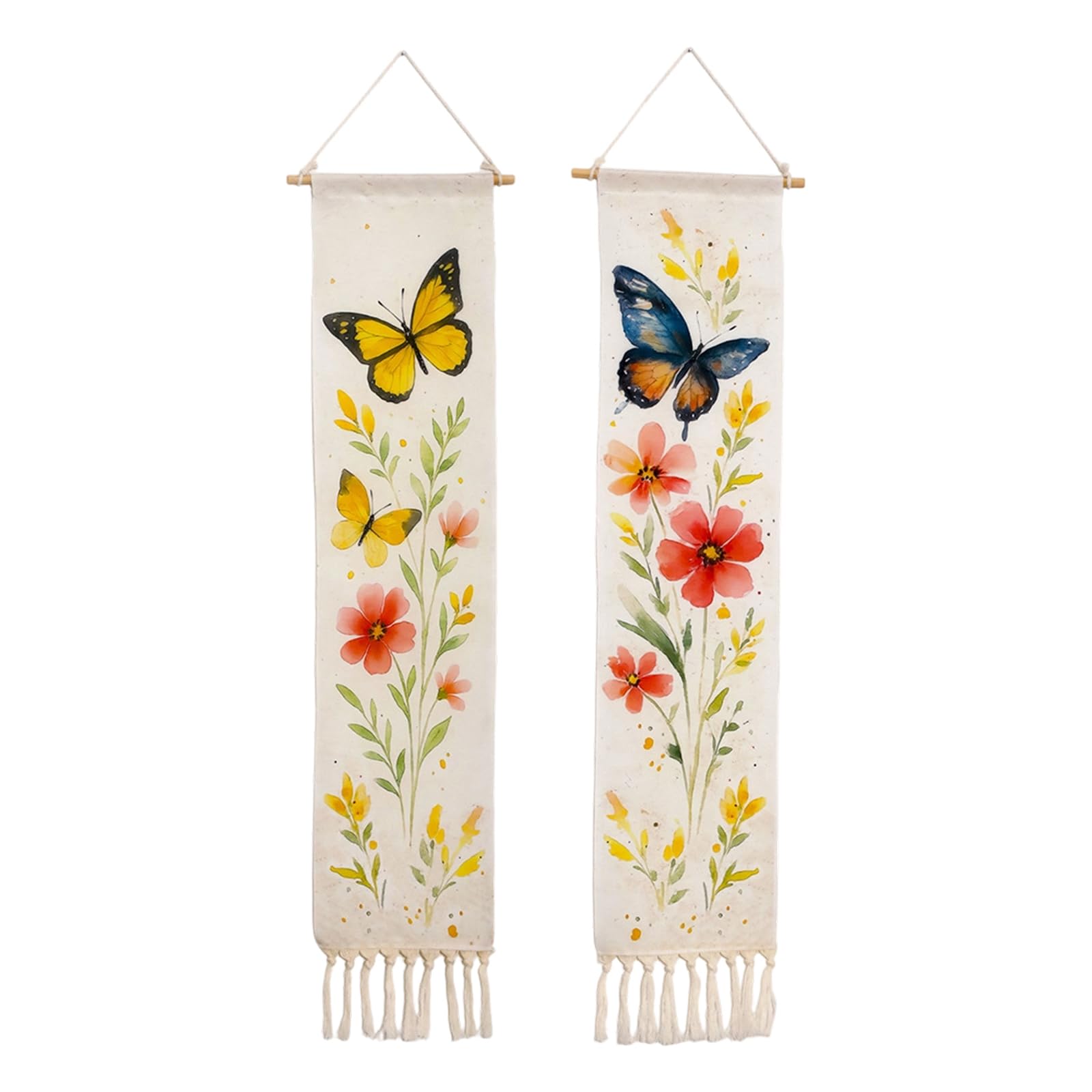 Bbajszx Hanging Banners Tapestries with Tassels Door Decorations for Front Door Garden Home Yard Party Decorations Banners