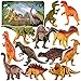 HERSITY Gros Figurine Dinosaure Enfant Jouet Realiste Triceratops Tyrannosaure Rex Stégosaure Dinosaure Jouet Éducatifs Cadeaux pour Garçons Filles 3 4 5 6 Ans