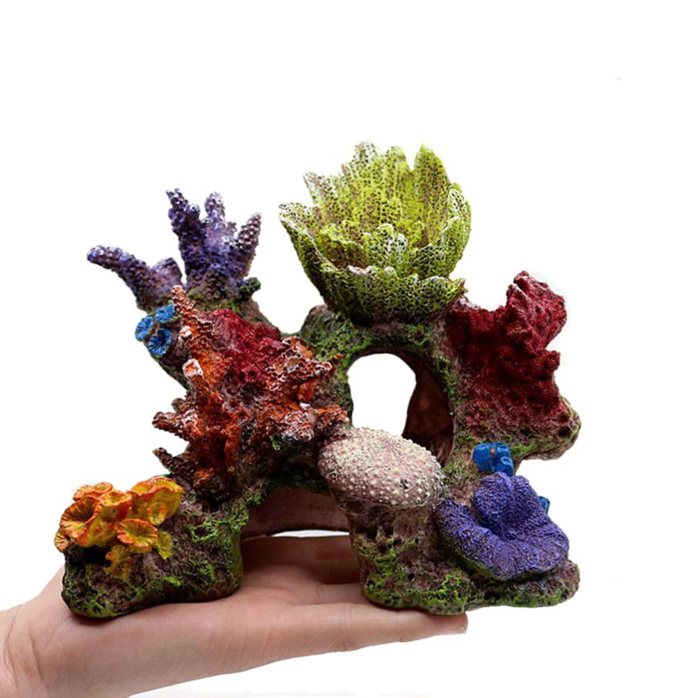 balacoo Decorazione per Acquario: Simulazione Corallo - Sfondo per Acquario - Imitazione Pietra, Resina, Giardino Roccioso Scultura per Acquari