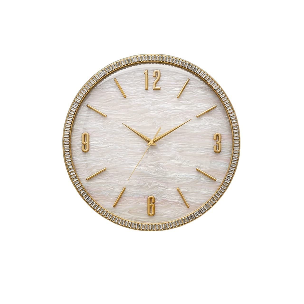 Horloge murale en laiton moderne et luxe pour salon raffiné