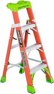 Louisville Ladder 4-foot Fiberglass Cross Step Ladder, 300-Pound Load Capacity, Type IA, FXS1504