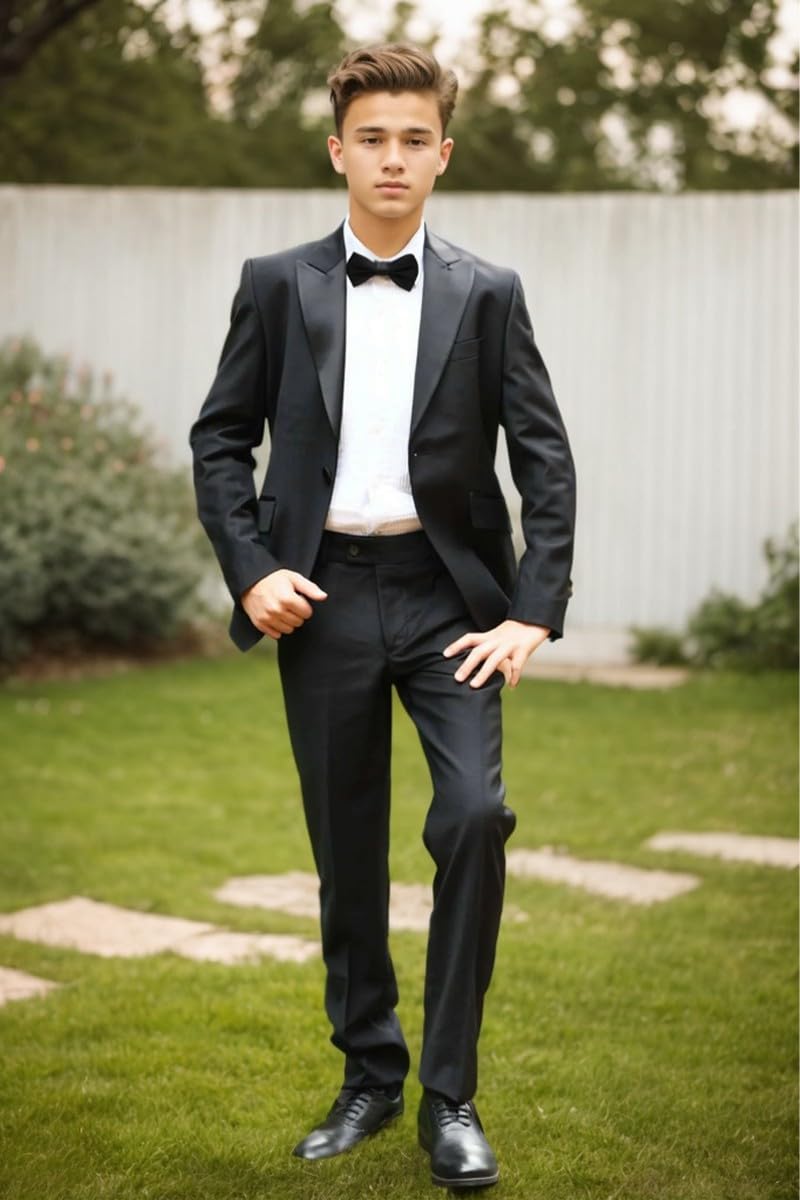 Vestito da cerimonia nuziale per ragazzi ragazzi Comunione vestito battesimo vestito 2 pezzi bambini smoking festa per bambini abiti da ballo nero