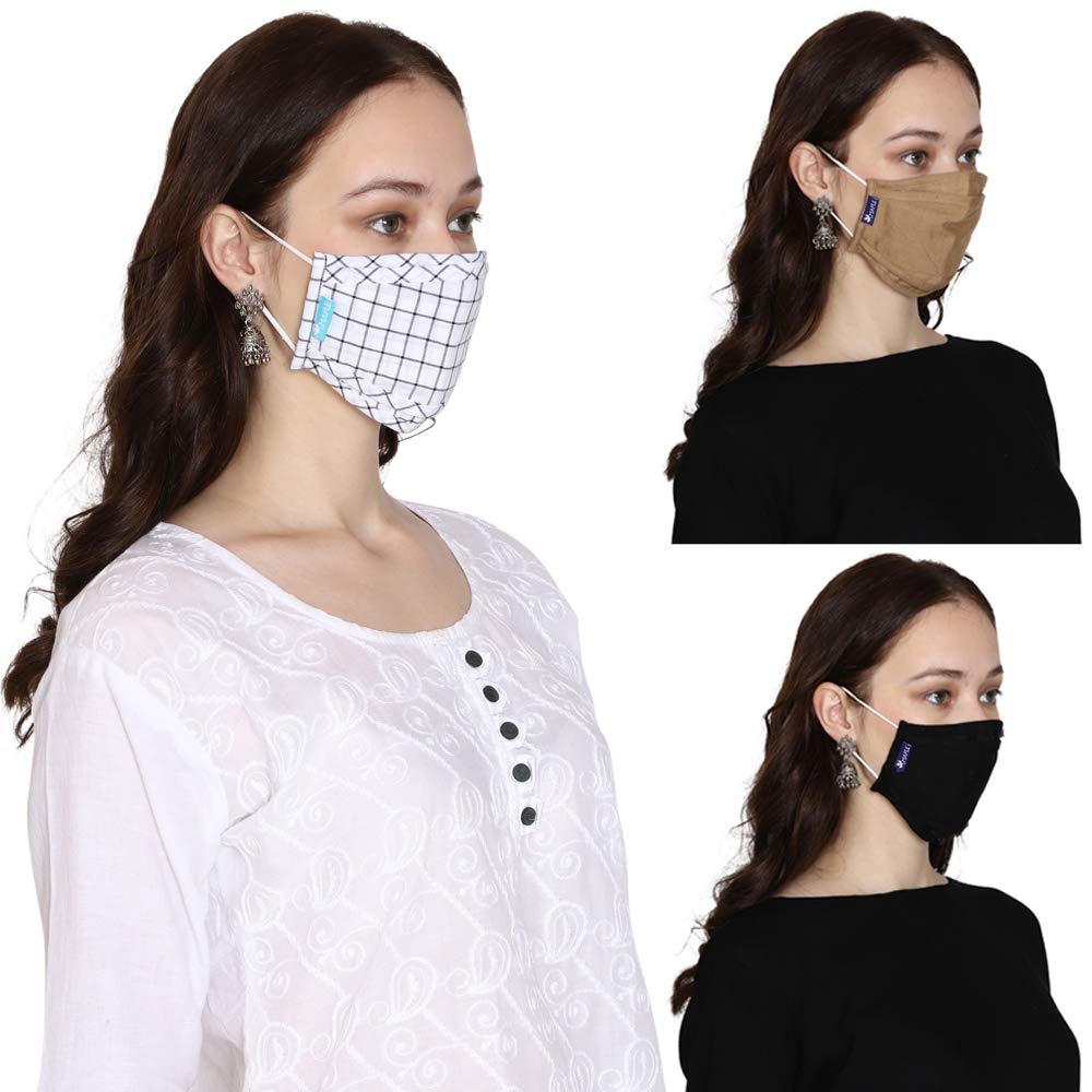 Maple Unisex Fine Cotton Printed Stylish 3 Layer Filtration Anti/Dust Protection Breathable Reusable and Washable 3 Ply Cloth Face Cover with Cotton Earloop (Free size, Assorted Multicolor) -Pack of 9 (B08D7Q6RBZ) Amazon Price History, Amazon Price Tracker