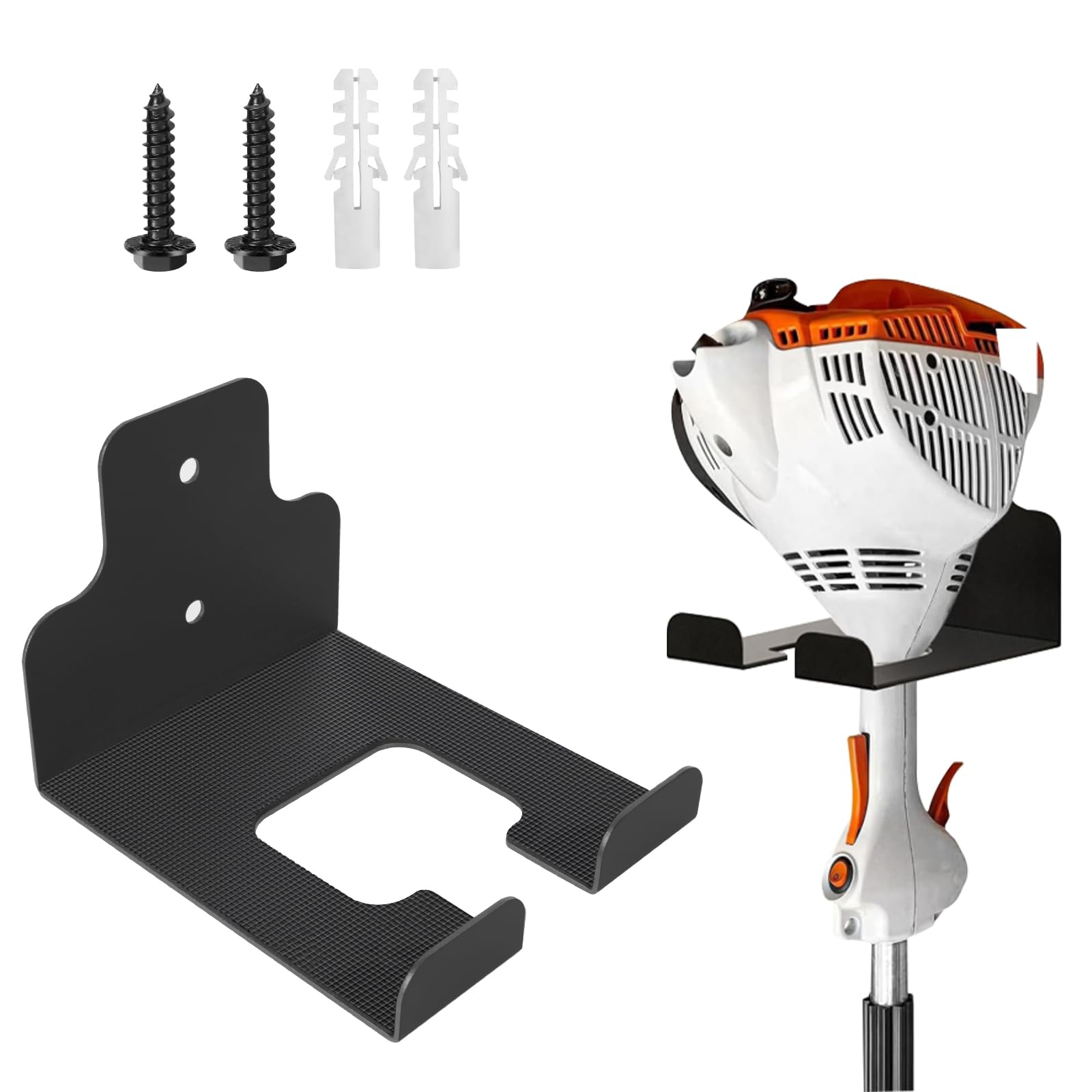 Black Garage Wall Hooks Utility String Trimmer Hanger For Garage