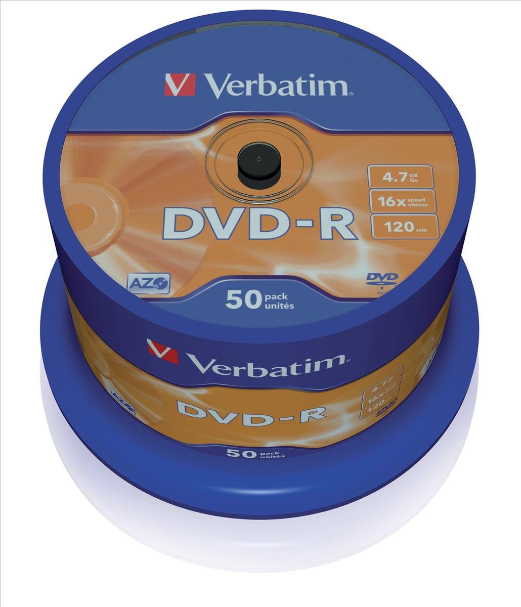 Verbatim 50 x DVD-​R 4,​7 Go 16x Spindle