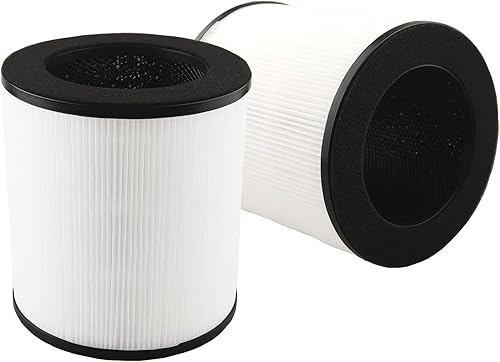 Paquete de 2 filtros de repuesto KJ80 compatibles con purificador de aire Druiap KJ80, filtro de alta eficiencia 3 en 1 H13 Ture HEPA mejorado