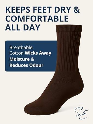 Vista 48 de Special Essentials Calcetines para diabéticos para hombres y mujeres, 6 pares de calcetines neuropatía que no se vinculan y absorben la humedad