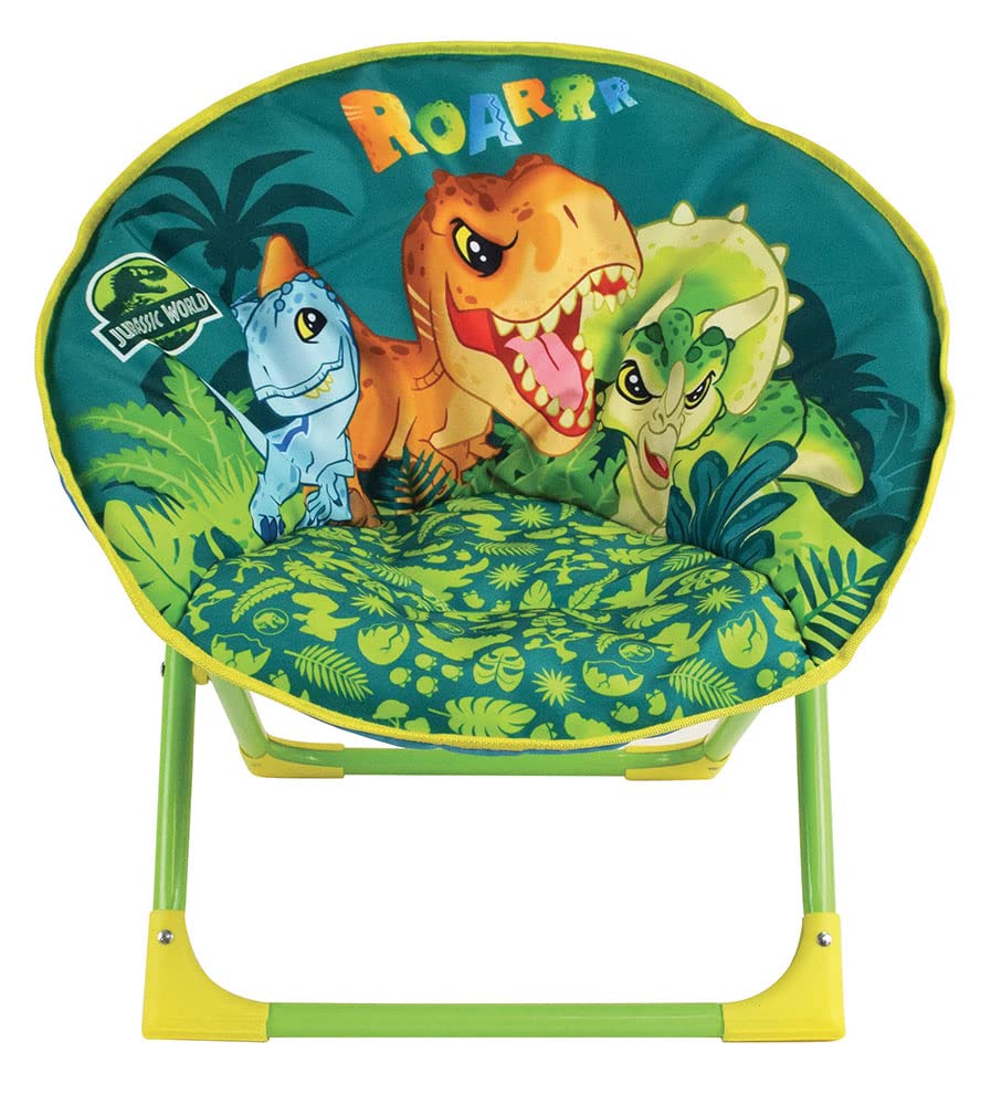 Fun House 713260 Jurassic World Dinosaurier-Sitz, faltbar, für Kinder, 47 x 54 x 42 cm, Grün