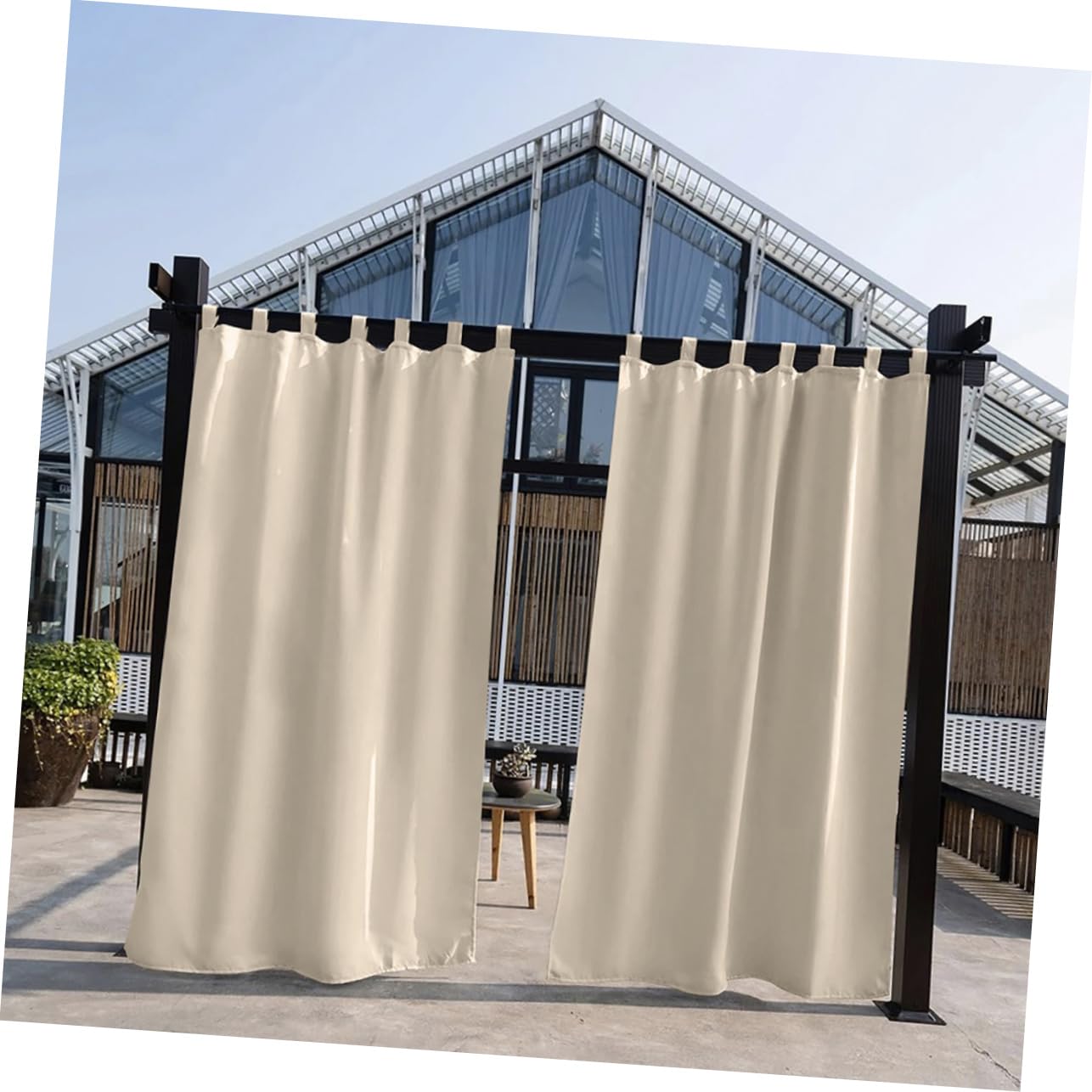 BESPORTBLE Oscurante in Poliestere Pannello Singolo, Beige per Patio