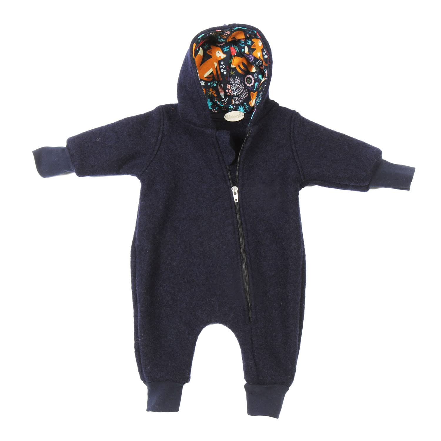 Lilakind“ Baby Kinder Walkloden Overall Blau Füchse Gr. 62/68-122/128 - Made in Germany