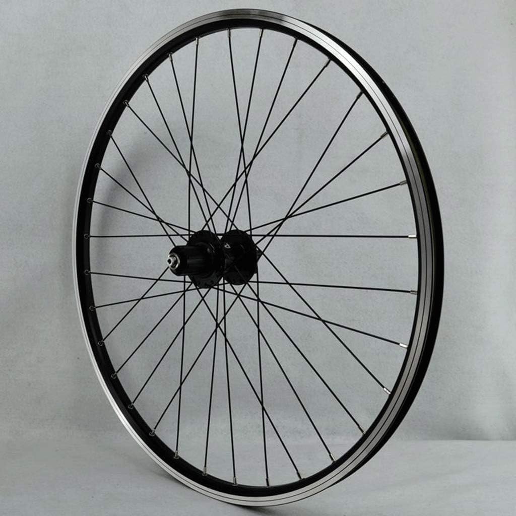 Zestaw kół rowerowych 26" Disc/V-Brake Double Wall aluminiowe felgi piasty Box 7-11 prędkości uszczelnione łożyska stalowe szprychy (Color : Nero, Size : 27.5'')