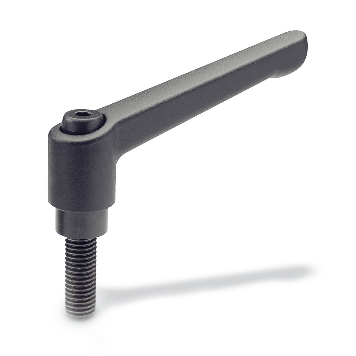 Ganter Standard Elements Adjustable Clamping Lever with Screw Thread, GN 300, Handle Length: 78 mm