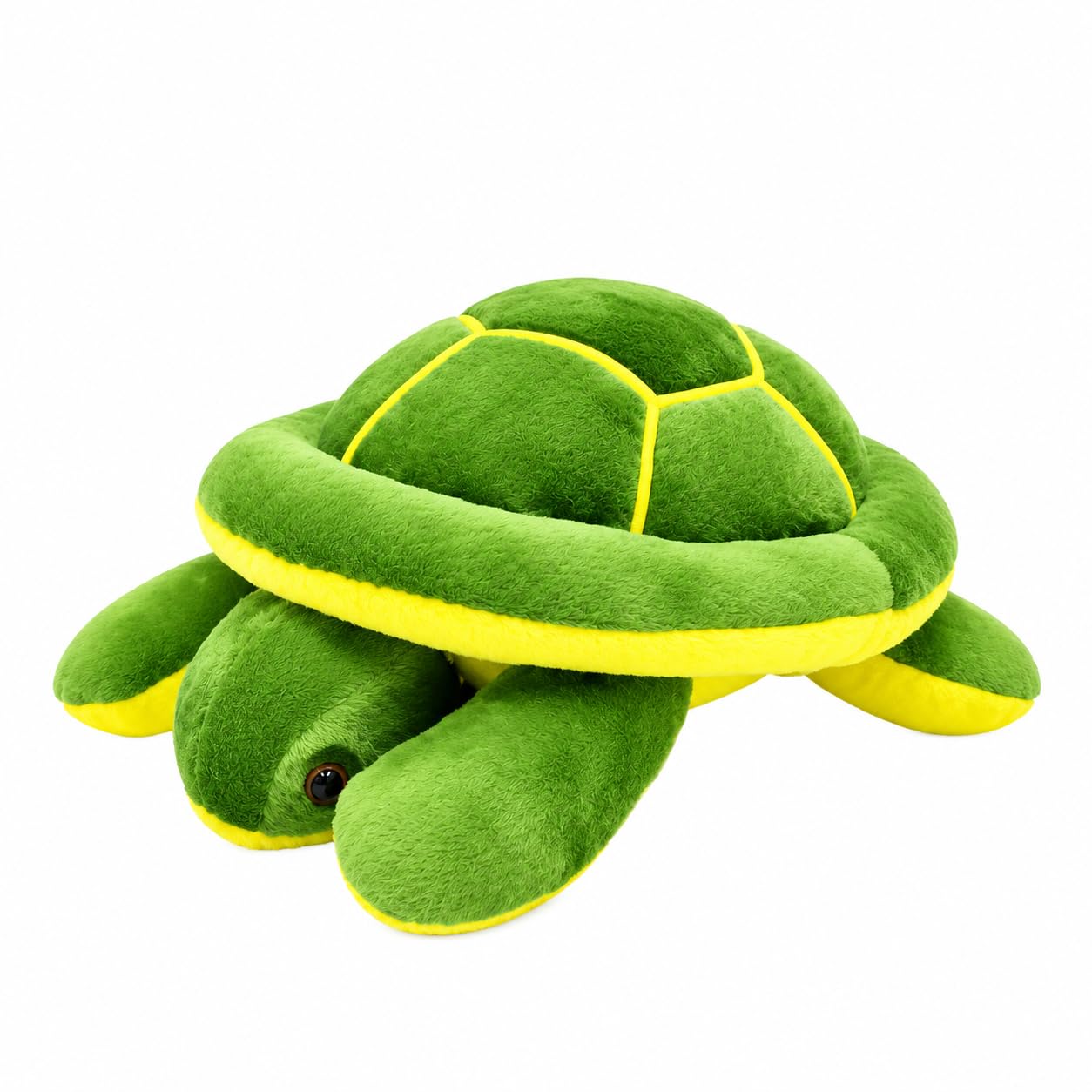 TortoisePlush Sea Turtle Soft Toy, Dark Green and Yellow, 22 cm, Stuffed Animal for Kids, Modern Design, Tortoise Theme, Durable Quality (Big Green toto)-image-8