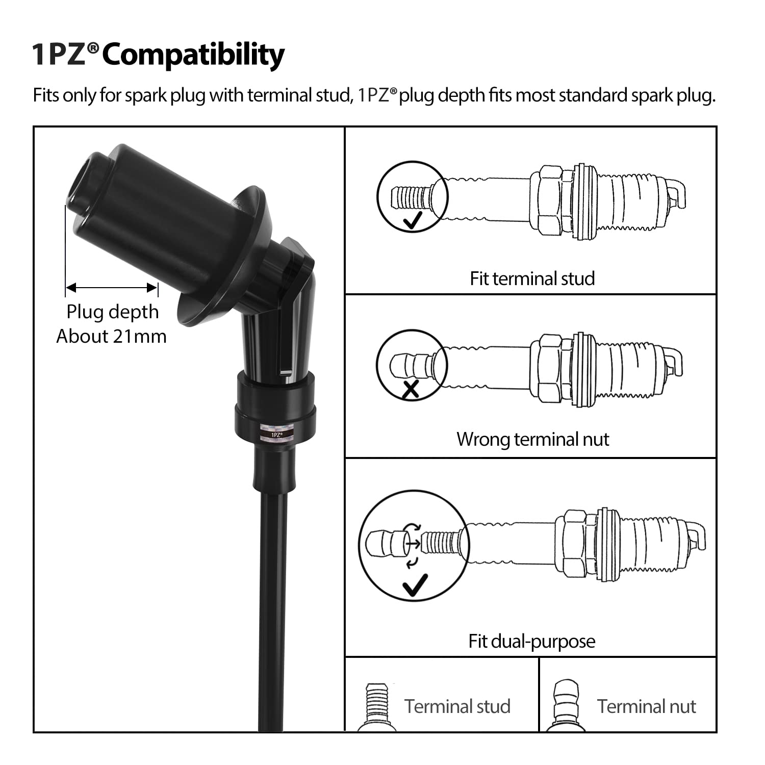 Amazon | 1PZ JP9-AD1 強化 TCI点火專用 535mm イグニッションコイル