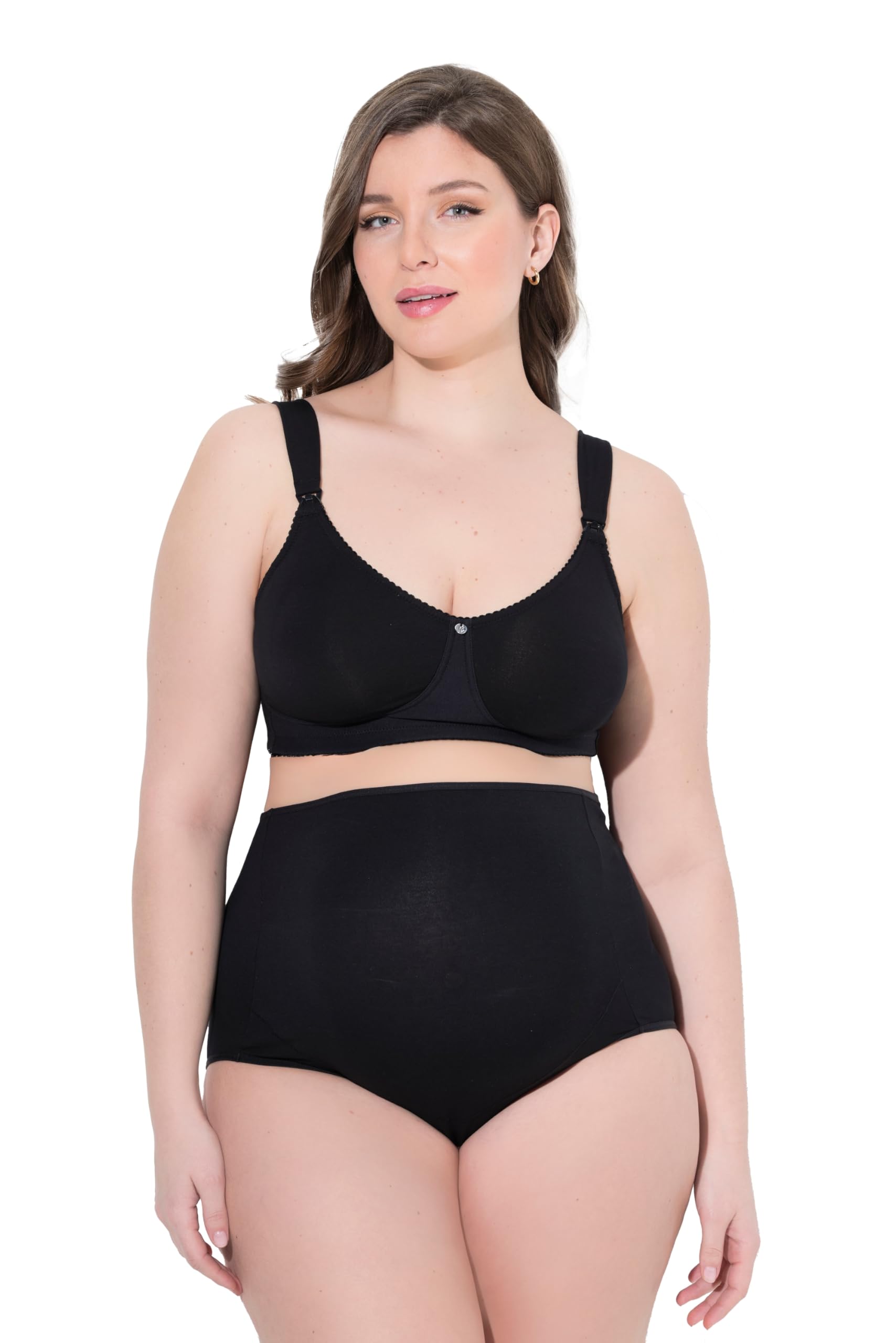 Ulla Popken Damen große Größen Übergrößen Plus Size Mama Still-BH, gemoldete Cups, Träger-Verschluss vorne 853628