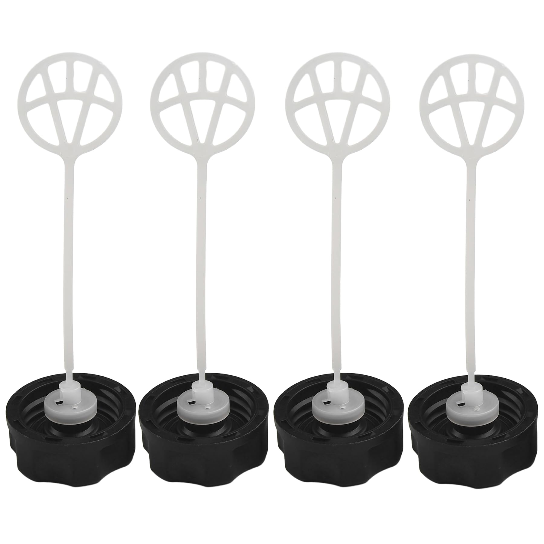 Paquete de 4 tapas de combustible para malezas, cortador de cepillo de gas, bordeadora de césped, cortasetos, tapa de plástico negro para 43 CC, 52 CC, CG430, CG520, BC430, BC520