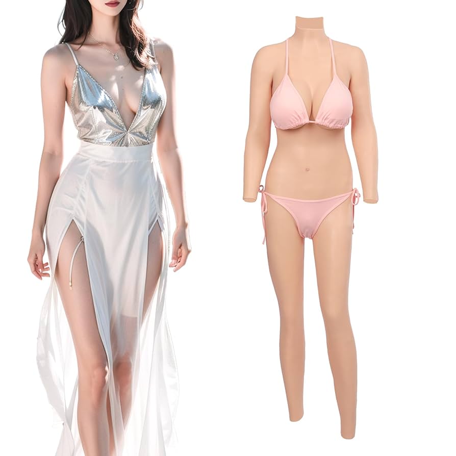 シリコンボディスーツ シリコンバスト コスプレ 女装