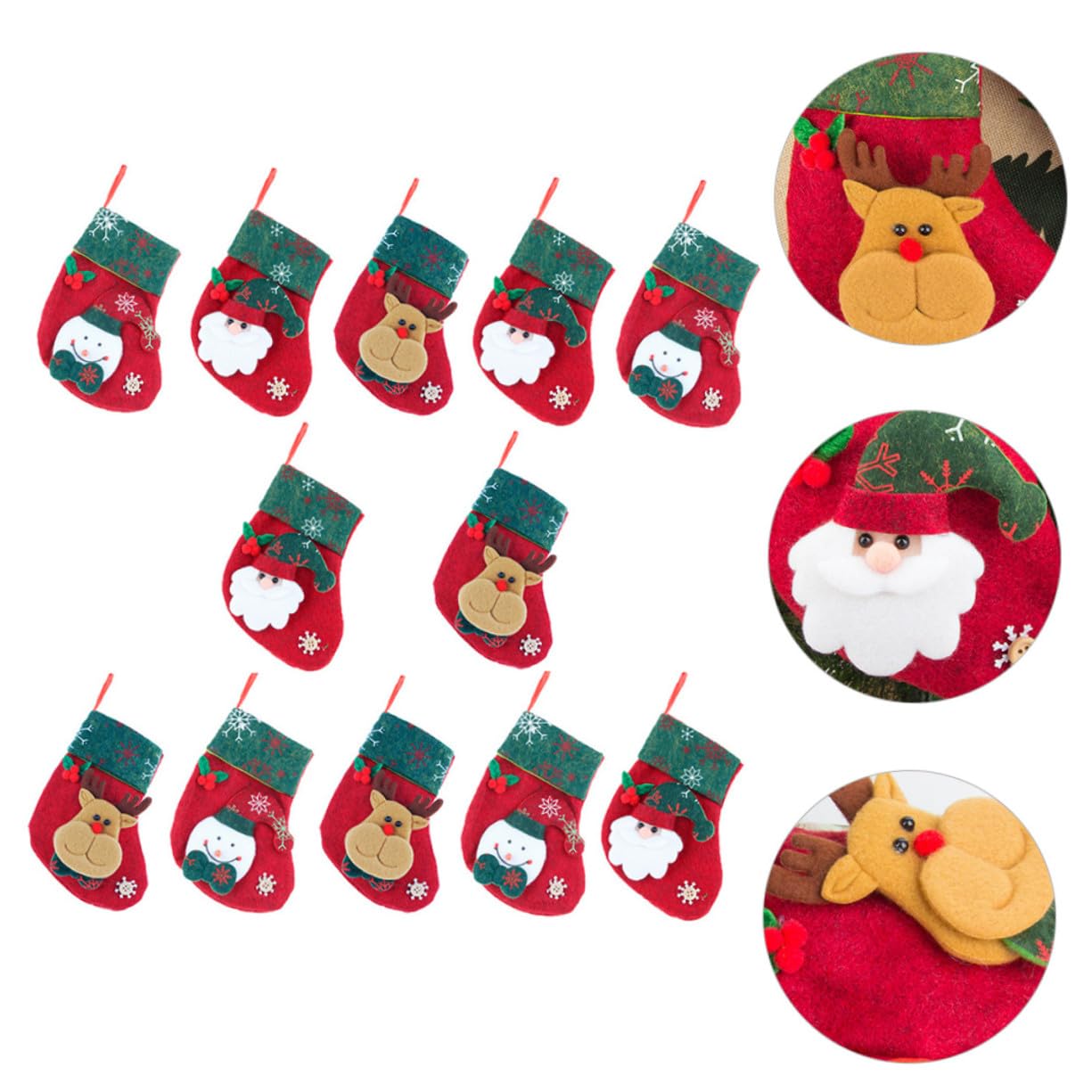 12stücke Teiliges Kleine Geschenktüten Aus Leichtem Faltbarem Material Als Weihnachtsbaum Anhänger Und Deko Für Kamin Und Festtage