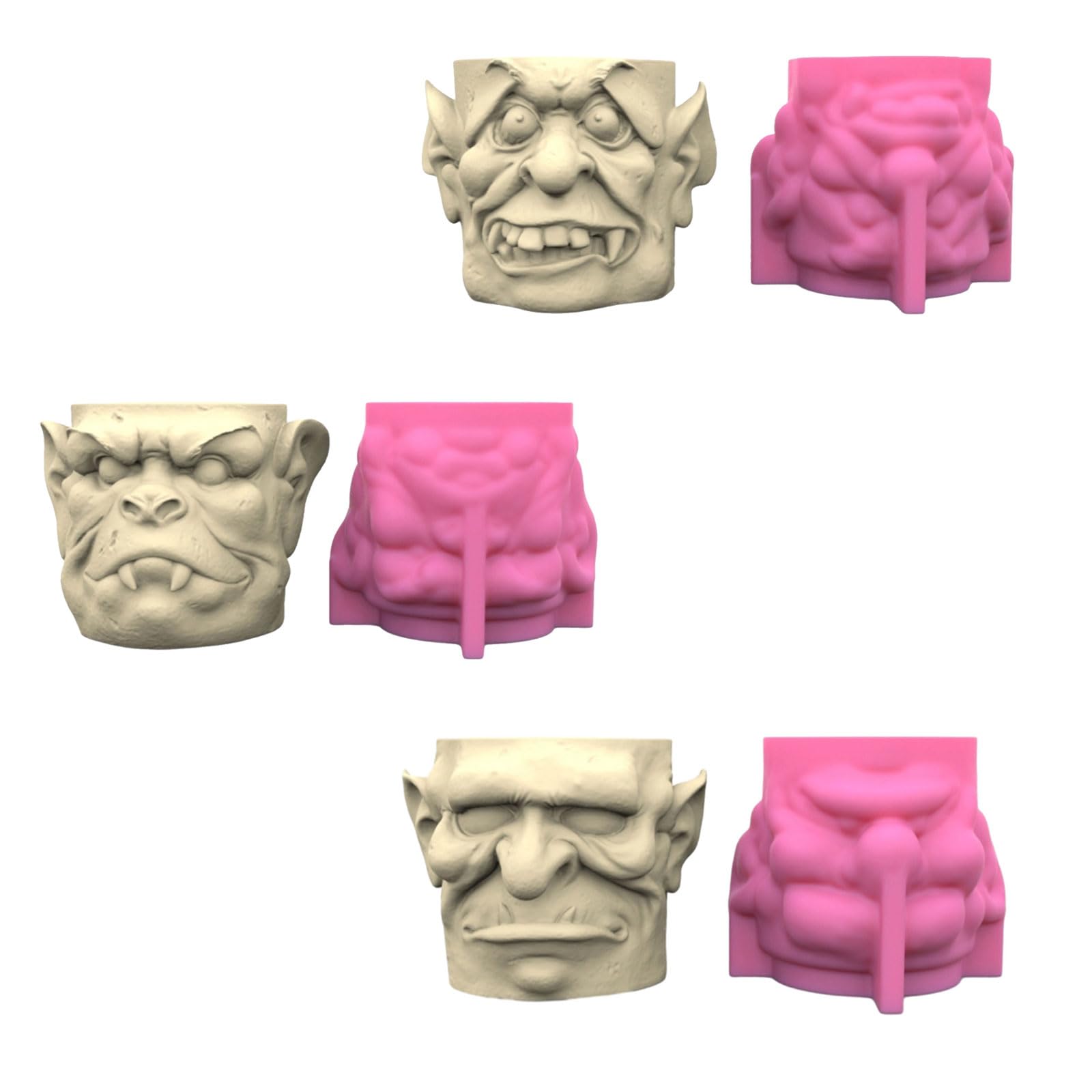 Vasi di fiori stampo in silicone vaso resina 3D portapenne grasse fioriera portacandele fabbricazione stampo
